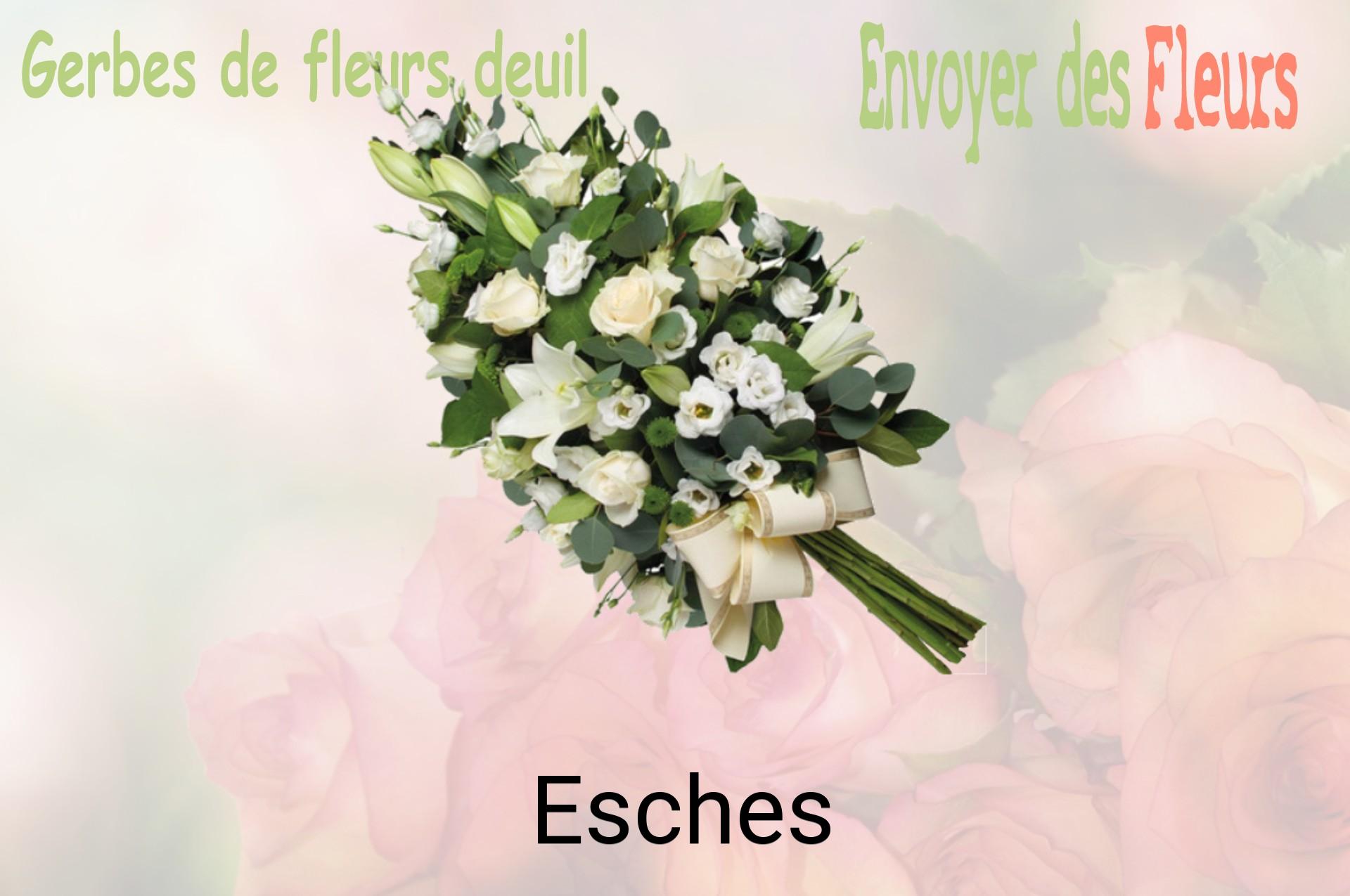 Gerbe de fleurs de deuil livrée à Esches